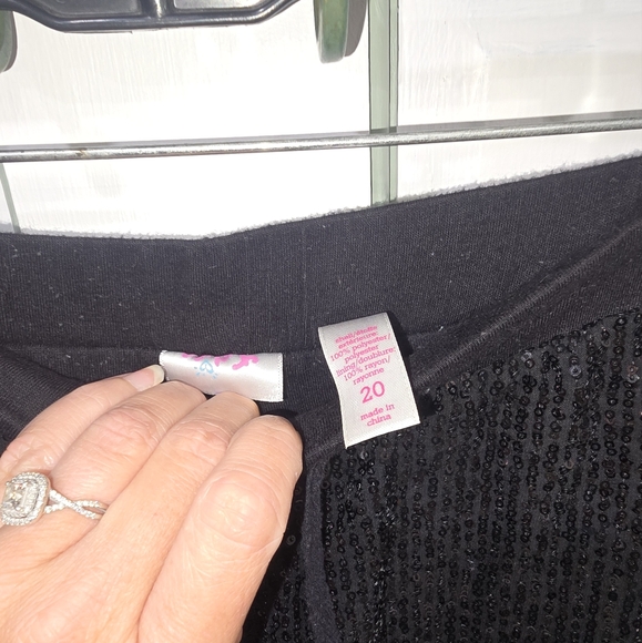 Justice Black Sequin Pants - Picture 3 of 3